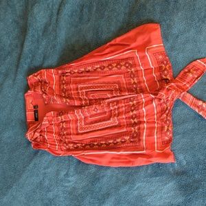 Apt 9 orange tank with tie